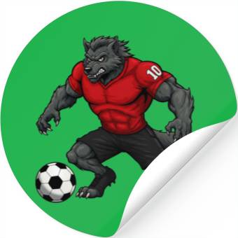 Discover Wolf footballer Stickers