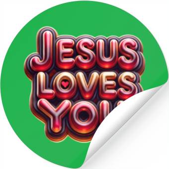 Discover Jesus Loves You Stickers