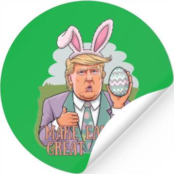 Discover Trump Easter Bunny Stickers