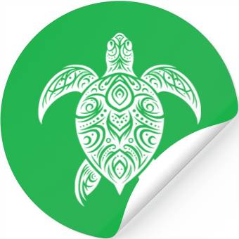 Discover Mystical Turtle With Tribal Elements Stickers