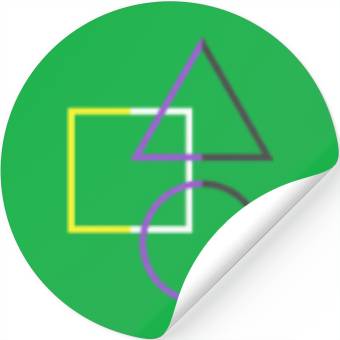 Discover Nonbinary Pride Shapes Triangle Circle Square Stickers