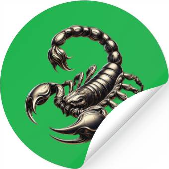 Discover metal scorpion Stickers
