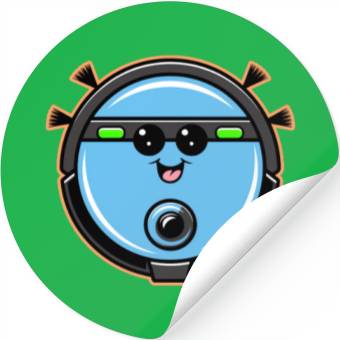 Discover Cute Robot Vacuum Cleaner Stickers