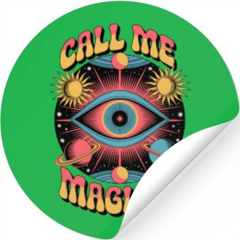 Discover Esoteric Psychedelic. Call Me Magical Third Eye Stickers