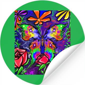 Discover Floral Butterfly Stickers