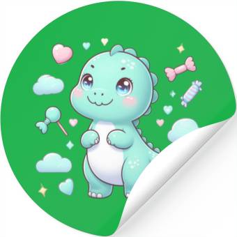 Discover Cute Dino Stickers