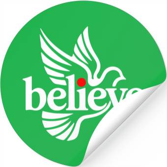 Discover Believe white Stickers