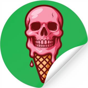 Discover ice-cream skull Stickers