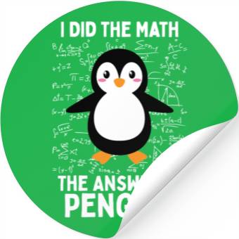Discover I Did the Math, The Answer is Penguin Stickers