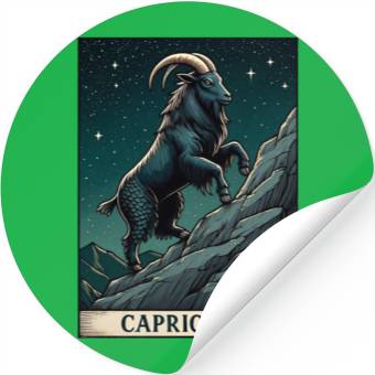 Discover Zodiac Card Capricorn Stickers