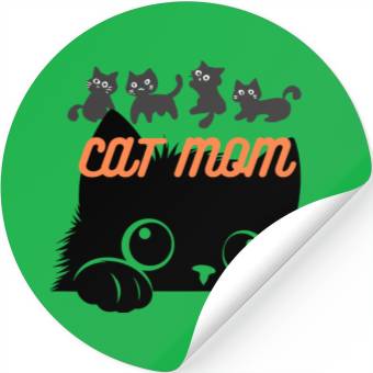 Discover cat mom Stickers