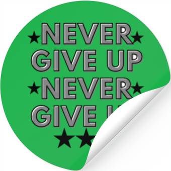 Discover never give up Stickers