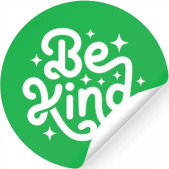 Discover Be Kind Inspirational Typography Design Stickers