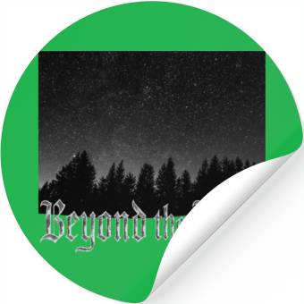 Discover Starry Night Metal Black Stickers