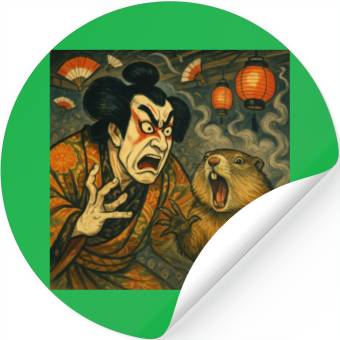 Discover Kabuki Showdown – The Ultimate Scream-Off Stickers