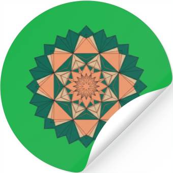 Discover Abstract Starburst Mandala Stickers