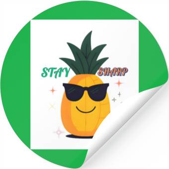 Discover “Stay Sharp” (Pineapple with Sunglasses) Stickers