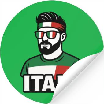 Discover Italy Fan Style Stickers