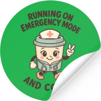 Discover Emergency Mode Active – Fueled by Coffee Stickers