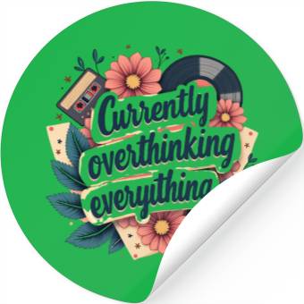 Discover Retro Aesthetic Stickers – Currently Overthinking