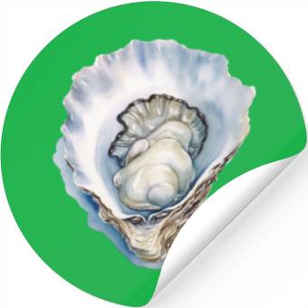 Discover Watercolor Oyster Shell Stickers