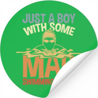 Discover Swimmer Boy Stickers