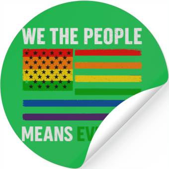 Discover Everyone's Rainbow Flag Stickers