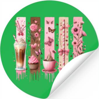 Discover Coquette Coffee Lover Stickers