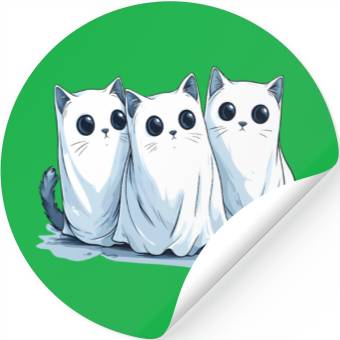 Discover Funny Ghost Cat Stickers