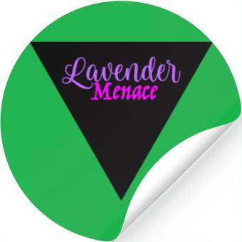 Discover Lavender Menace Black Triangle Stickers