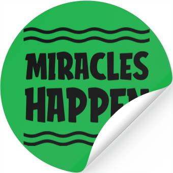 Discover Positive “Miracles Happen” Pink Stickers