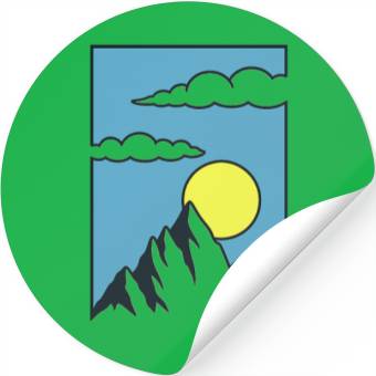 Discover Sunrise Mountain Peak Stickers