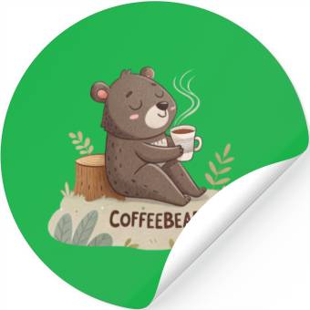 Discover Brewster the Coffee Cub Stickers