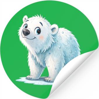 Discover Snowflake the Cozy Cub Stickers