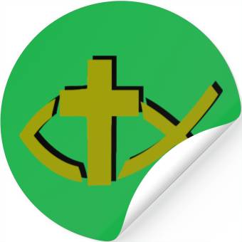 Discover Jesus Fish Symbol Christian Stickers