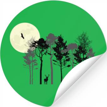 Discover Deer forest Stickers