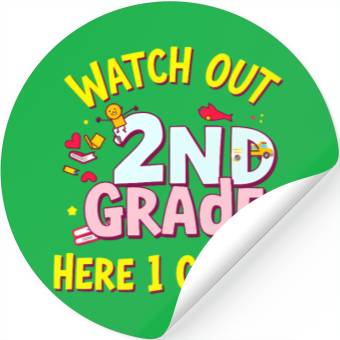Discover Watch Out 2nd Grade Back to School Design Stickers
