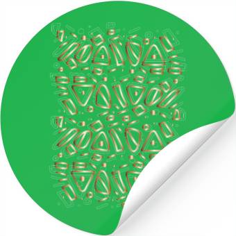 Discover abstract shapes gold white Stickers