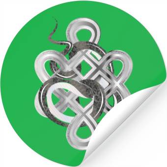 Discover Silver Snake Knot – Mystical & Elegant Stickers