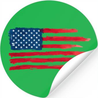 Discover Stylized American Flag Illustration Stickers