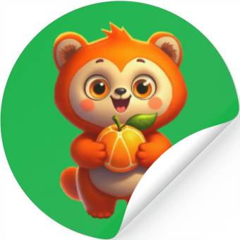 Discover Bear with orange Stickers