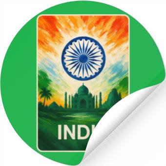 Discover India Landscape Design Stickers