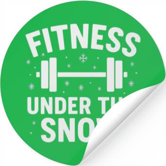 Discover Fitness Under the Snow Winter Stickers