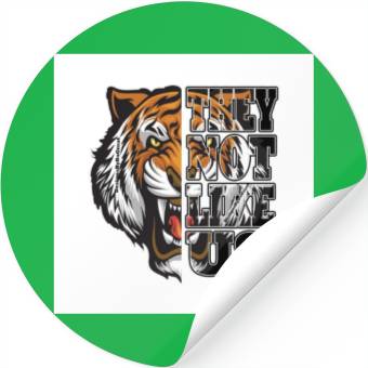 Discover Bold Tiger and Protest Message Design Stickers