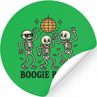 Discover Disco Skeleton Dance Illustration Stickers