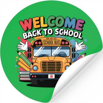 Discover Welcome Back to School School Bus Stickers