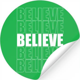 Discover Inspirational Believe Text Pattern Stickers