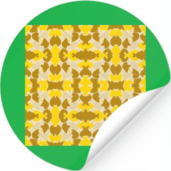 Discover Abstract Gold and Brown Pattern Stickers