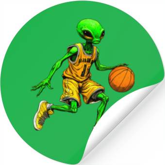 Discover Basketball player Alien Stickers