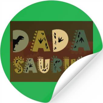 Discover Dada Saurus Stickers, Dinosaur Dad Stickers